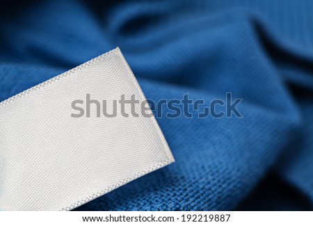Cloth label laundry care instructions blank mockup
