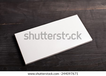 Empty white chocolate bar package mockup