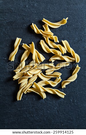 Slow food homemade pasta background