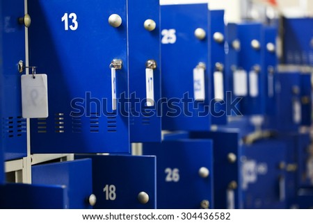 a lockers in the supermarket