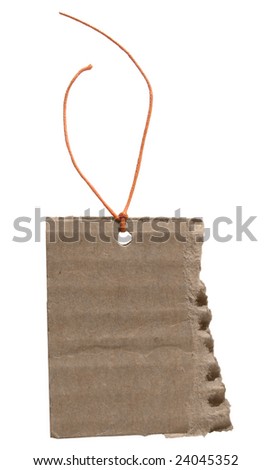 Cardboard Tag with String