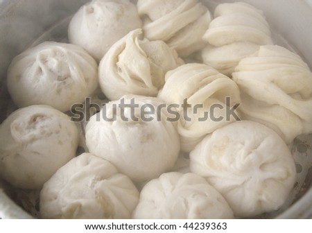 A traditional Chinese food, Steamed Buns.