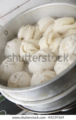 A traditional Chinese food, Steamed Buns.