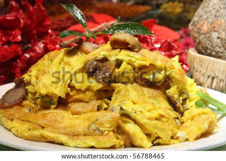 Chinese food dish?the eggs are the main raw material.