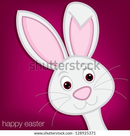 Hiding Easter Bunny card in vector format Hiding Easter Bunny card in vector format
