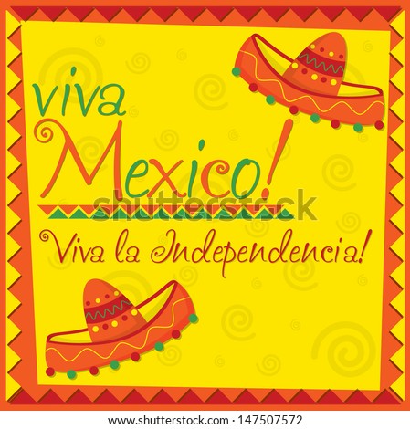 Mexican Independence Day card in vector format Mexican Independence Day card in vector format