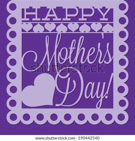 Papel picado Mother's Day card in vector format.