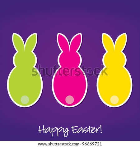 Easter Bunny card in vector format Easter Bunny card in vector format