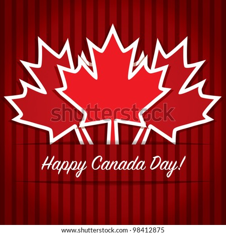 Happy Canada Day card in vector format Happy Canada Day card in vector format