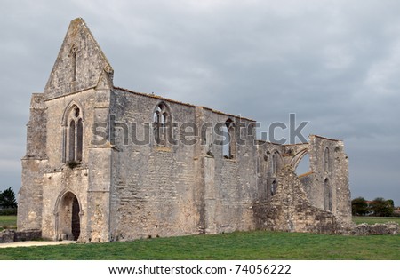Old Ruins Of A French Medieval Church,Dating Back To 11th Century