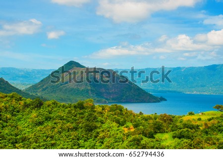 Taal Volcano on Luzon Island North of Manila in Philippines. Luzon Island.