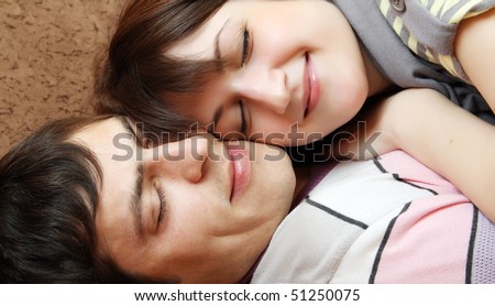 Young couple - falling asleep, dreaming