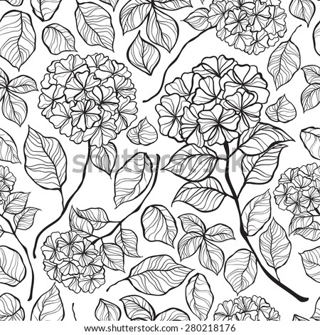 flowers hydrangea seamless background