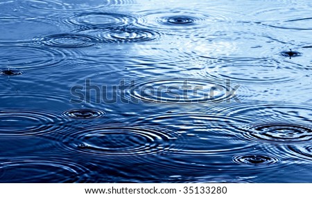 Raindrops+falling+in+water