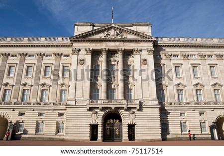 LONDON, UK - APRIL 7: Buckingham Palace which will be the starting point of the royal wedding procession to be held on Friday 29th April, April 7, 2011 in London, United Kingdom