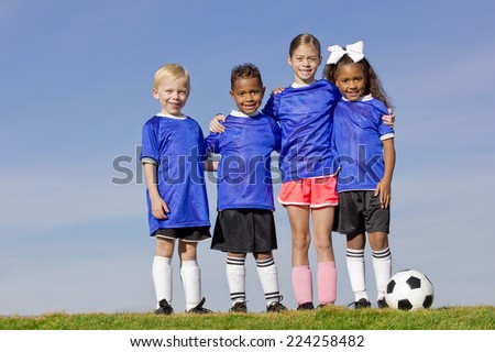 Young Kids on a Soccer Team group photo