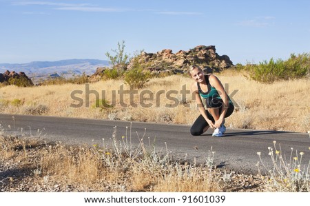 Female runner ready for a morning jog