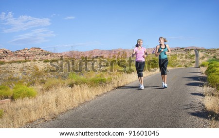 Women on a morning jog together