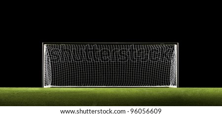 Wide Angle photo of Soccer Goal or Football Goal