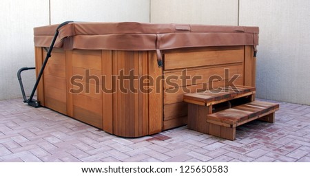 Outdoor Hot Tub / Jacuzzi Stock Photo 125650583 : Shutterstock