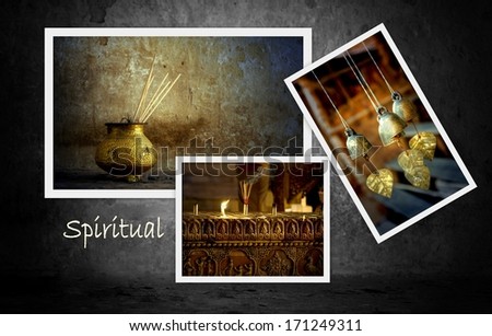 background with spiritual images and atmosphere
