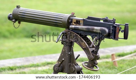 old vintage machine gun