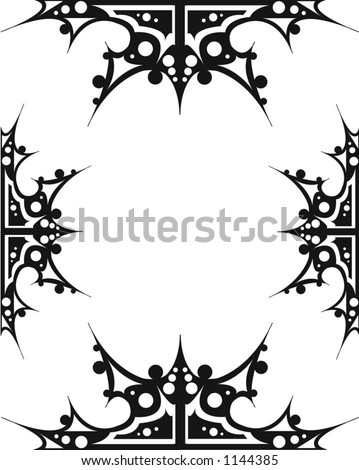 Gothic Border Stock Vector Illustration 1144385 : Shutterstock