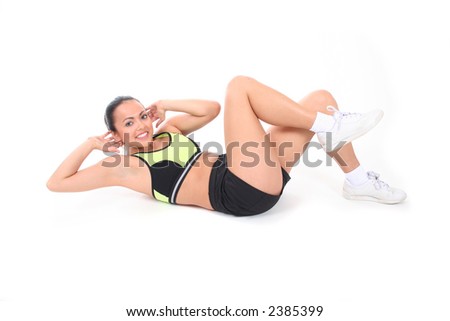 Attractive Young Woman Working Out Staying Fit and Healthy