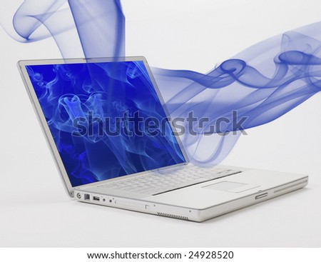 wallpaper for laptop. stock photo : laptop with