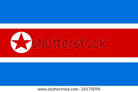 north korean flag. stock photo : North Korea flag