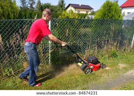 Picture of grass mowing