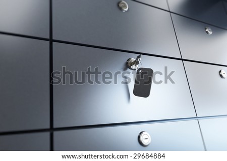 Safe bank and key to the safe