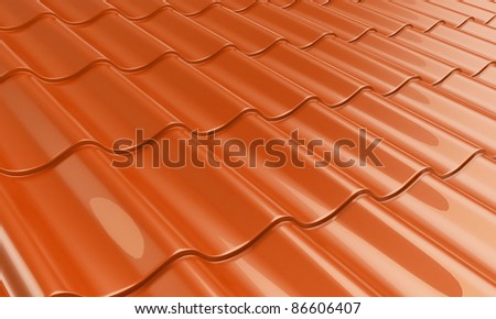 metal tile orange