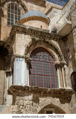famous church in Jerusalem (Israel) with Golgotha and Jesus grave