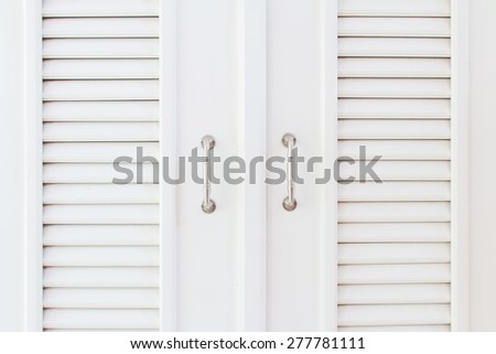 White Door Frame with Handle