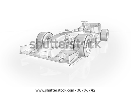 Formula  Auto Racing News on Illustration Of An Formula 1 Racing Car   38796742   Shutterstock