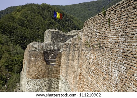 Ruins of first Dracula castle, as known as Dracula impaler the third, ruler of Transylvania and Romania