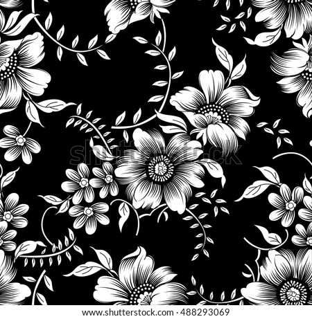 black white flowers
