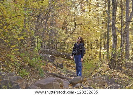 Hiking West Fork Oak Creek Sedona Arizona in Fall