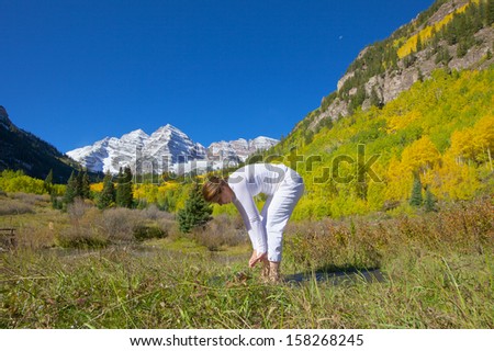 Practicing Yoga in Fall