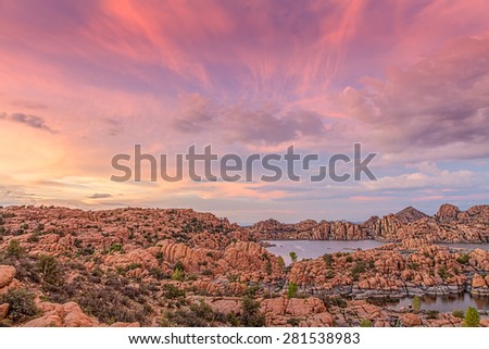 Watson Lake Prescott Arizona Sunset
