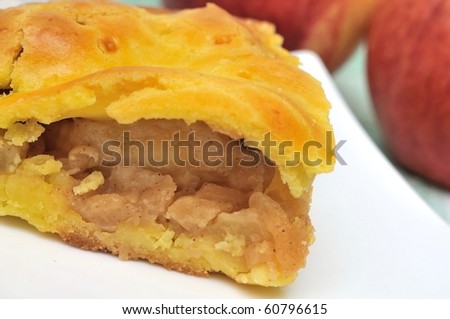Closeup of fruit pie for a snack For concepts such as food and beverage, diet and nutrition, and healthy eating.