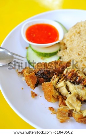 Deep fried pork cutlets served with rice. Suitable for concepts such as creative food, and food and beverage.
