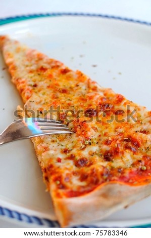 Single serving of generic Italian cheese pizza