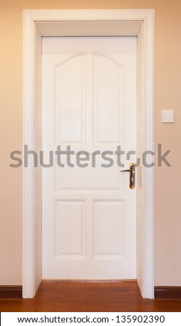 the door in a home interior