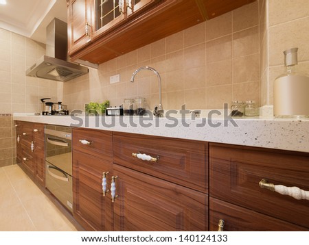 The Kitchen With Classic Cabinet
