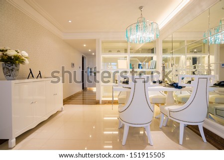 the dining room with luxury furniture