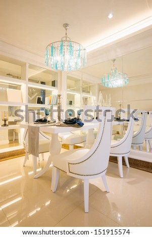 the dining room with luxury furniture