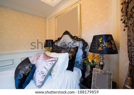 comfortable bedroom with nice decoration