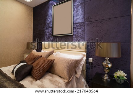 luxury bedroom with nice decoration